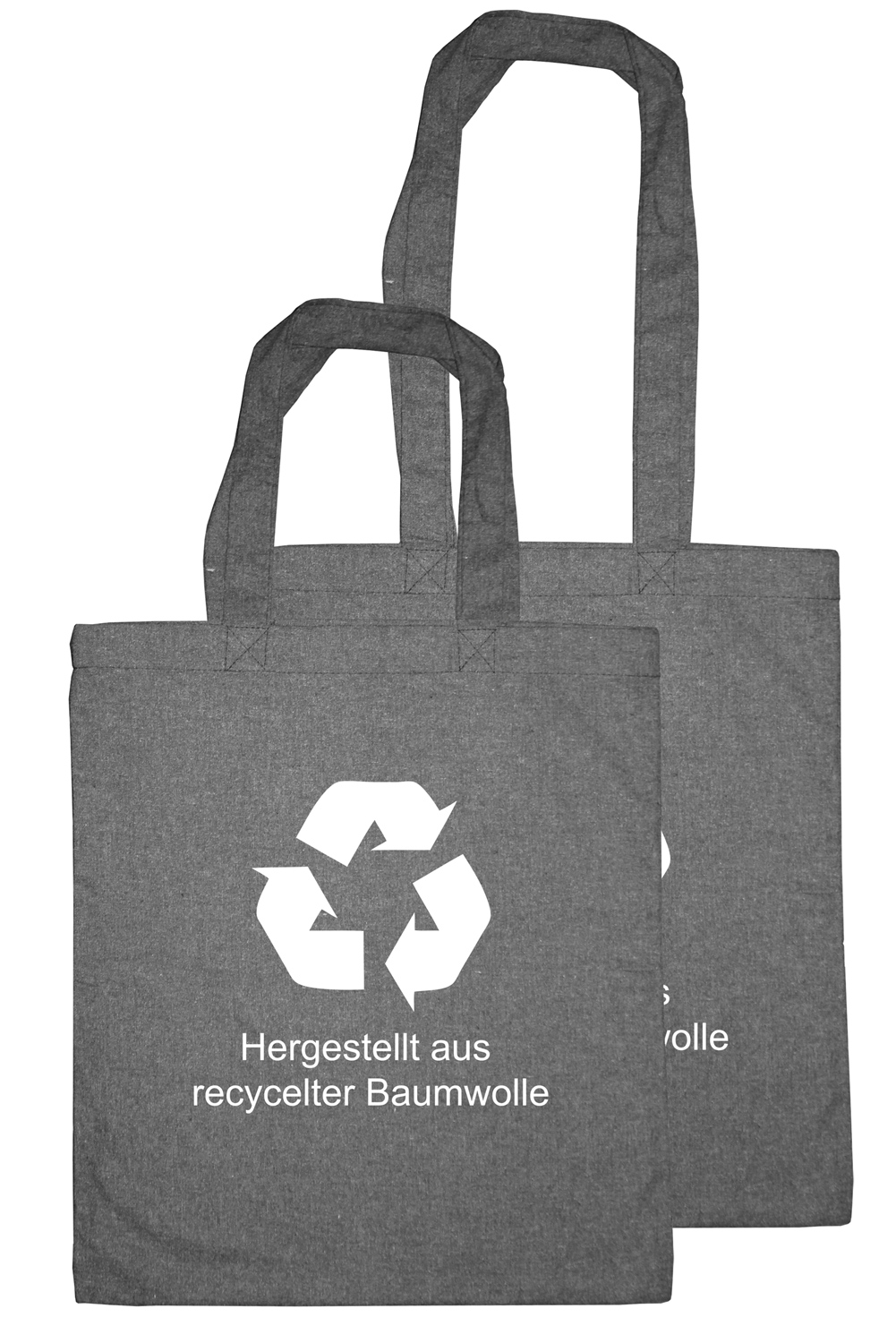 Baumwolltasche "Recycelt", schwarz