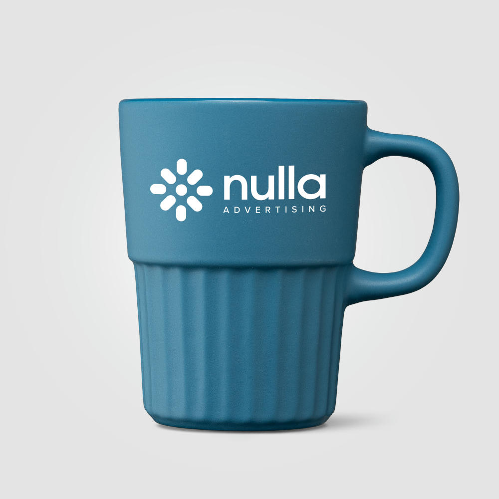 Majesty Keramiktasse mit geriffelter Oberfläche und mattem Finish - 445 ml