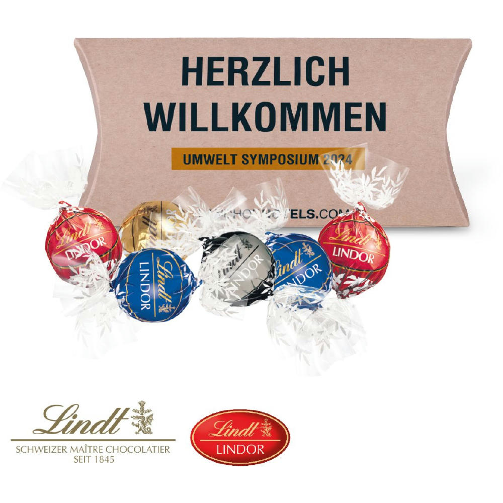 Kissenverpackung "Creative" mit Lindt Lindor Pralinés