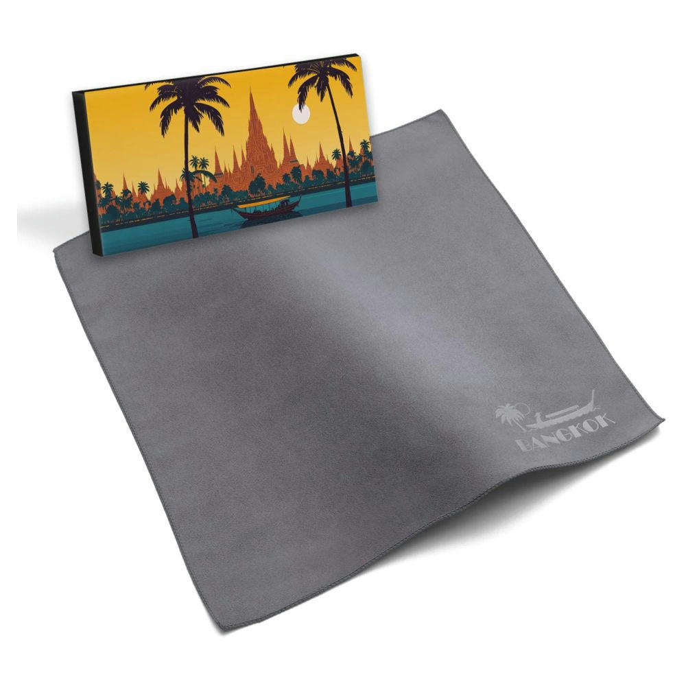 Microfaser-Prägetuch 30x30 cm in Faltschachtel, All-Inclusive-Paket