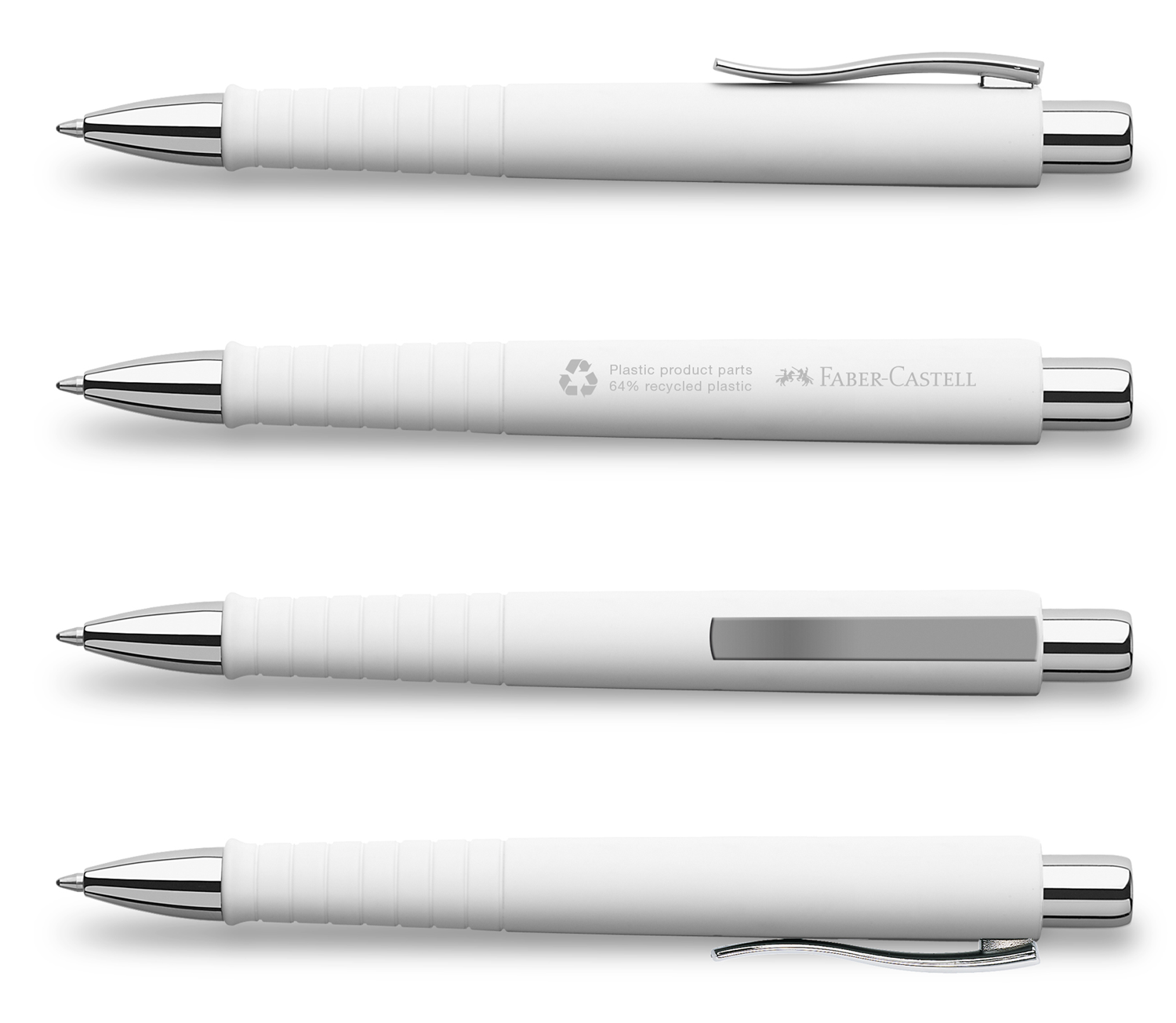FABER-CASTELL Kugelschreiber Poly Ball "Recycling" weiß