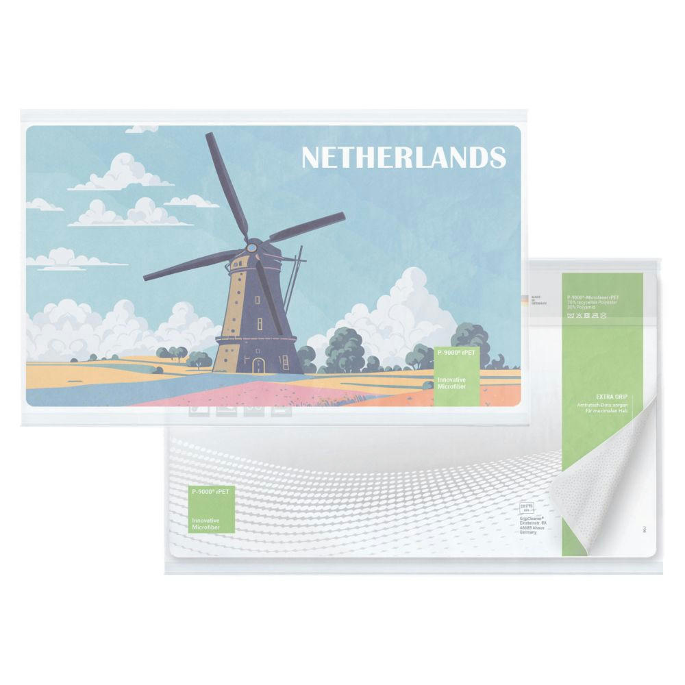 POLYCLEAN rPET GripCleaner® 4in1 Mousepad 28x16 cm, All-Inclusive-Paket