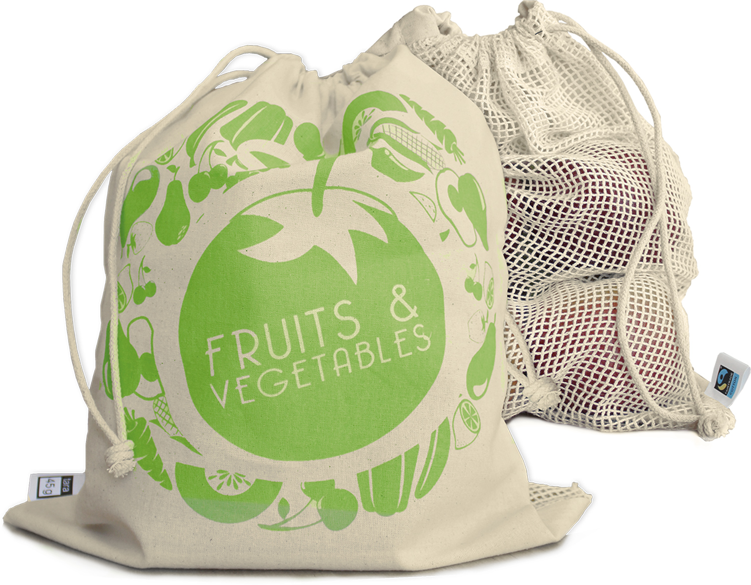 FAIRTRADE Baumwollbeutel "Obst & Gemüse"
